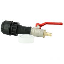 Vanne 1/4 de tour laiton - cannelé 13 mm - kit couplage cuve