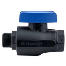 Plasson - Vanne 1/4 tour encliquetable tekplass Filetée et Taraudée Mâle - Femelle 3/4'' avec deux prises de purge 1/8'' (purge non fournie)