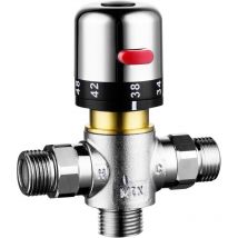 Linghhang - Vanne 3 Voies Laiton Mitigeur Thermostatique de Douche 1/2' Mâle Valve de Mitigeur Thermostatique, CTM504