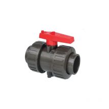 Vanne à bille double union pvc hta diamètre 50