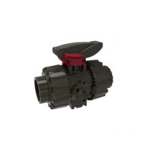 Vanne à bille double union pvc hta diamètre 20mm.