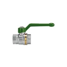 Vanne a bille laiton aster acs fem/fem 1/2' certifie dvgw avec levier alu vert