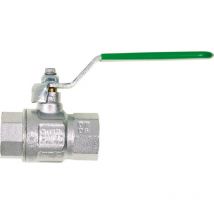 Geka - Vanne à bille pour eau potable din-dvgw. ms nickelé. Poignée à levier. ff/ff. g 1/2. PN50. sb