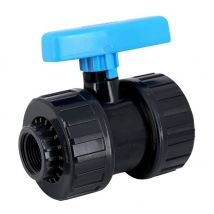 Vanne et robinet PVC - Vanne à boisseau PVC pression à visser FF 3/4''