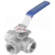 Vanne à boisseau sphérique en acier inoxydable,Robinet à boisseau sphérique en acier inoxydable SUS304 Robinet à boisseau sphérique à trois voies
