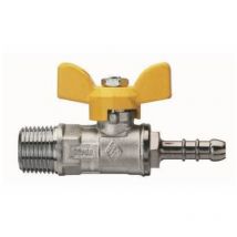 Vanne à boisseau sphérique pour filet de gaz. m avec porte-tuyau en aluminium et papillon