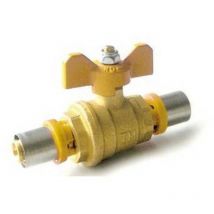 Vanne à boisseau sphérique pour gaz multicouche avec levier d'accélérateur