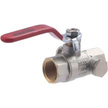 Noyon&thiebault - Vanne d'arrêt passage total manette longue femelle à purge F15x21 (1/2)