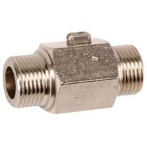 Sferaco - Vanne à sphère équerre laiton chromé pour lavabo M3/8 (12/17) - M1/2 (15/21) à commande par tournevis