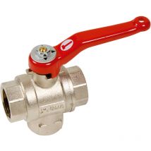 Sferaco - Vanne à sphère laiton PN25 Série 3 voies - Lumière en t - f 3'' (80/90)