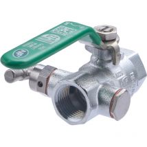 Noyon&thiebault - Vanne d'arrêt nf manette longue femelle à purge F15x21 (1/2)