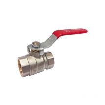 Vanne laiton 1/4 tour femelle-femelle 20-27 rouge