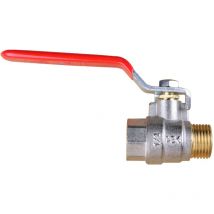 Vanne laiton 1/4 tour mâle-femelle 15-21