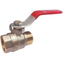 Vanne laiton Plate acs passage intégral PN25 1/4 tour mâle-femelle 26-34