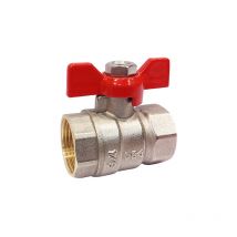 Vanne laiton 1/4 tour manette femelle-femelle 12-17