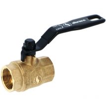 Vanne à sphère Serena PN40 acs Poignée Plate noire Femelle/Femelle 3/4' (20/27) passage intégral Sferaco