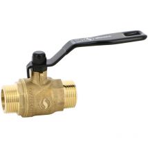 Vanne à sphère Serena PN40 acs Poignée Plate noire Mâle/Mâle 3/4' (20/27) passage intégral Sferaco