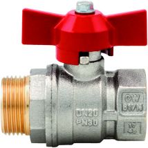 V lvula de esfera - Lat n - m/h - Maneta mariposa roja 26X34 - PN30