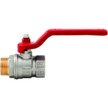 V lvula de esfera - Lat n - m/h - Maneta plana roja 15X21 - PN30