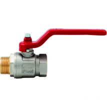 V lvula de esfera - Lat n - m/h - Maneta plana roja 12X17 - PN50