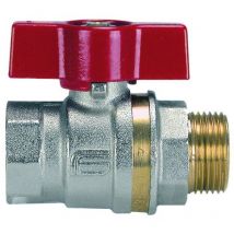 Robinet boisseau sphérique laiton bague mf manette alu 20x27