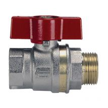 Robinet boisseau sphérique laiton bague mf manette alu 26x34