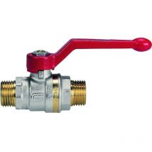 Robinet boisseau sphérique laiton bague mm poignée alu 26x34 pn 40