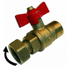 Vanne à Écrou Libre à Visser Laiton f 15 x 21 Pour Tube En Per
