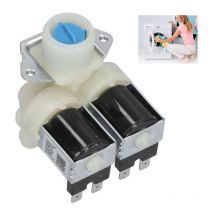 Tuserxln - Vanne d'admission d'eau, pp + électrovanne d'admission d'eau en Alliage d'aluminium à Double tête pour Machines à Laver automatiques,