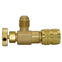 Ferrari Srl - Vanne d'arrêt 1/4' sae f x 1/4' sae m - Spécifique pour R22 - R134A - R404A - R407C - Idrhaus