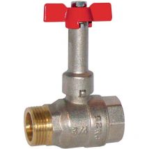 Vanne d'arrêt M/F ACS 1/2" (15/21) PN30 - Manette papillon avec prolongateur