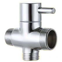 Vanne de dérivation, Homme mâle 20 mm et 25 mm & quot Robinet en laiton t adaptateur chromé salle de bains robinet de douche accessoires inverseur de