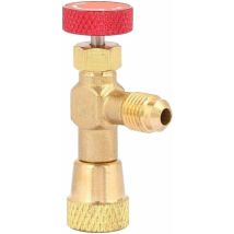 Ahlsen - Vanne de Régulation de Débit en Laiton Valve de Régulation de Débit pour Tuyau de Charge R410A, 1/4 '' - 5/16 ''-