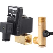 Roleader - Vanne de Vidange Automatique, G1/2 DN15 Robinet De Vidange En Laiton Programmable, Vanne de Vidange électronique pour la gestion des