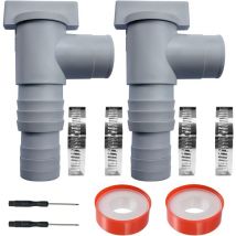 Vanne d'entretien/d'arrêt pour Piscine Raccord de Tuyau de 32/38mm Pour Piscine Hors Sol et Pompe de Piscine (Lot de 2)