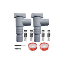 Vanne d'entretien/d'arrêt pour Piscine Raccord de Tuyau de 32/38mm Pour Piscine Hors Sol et Pompe de Piscine (Lot de 2)