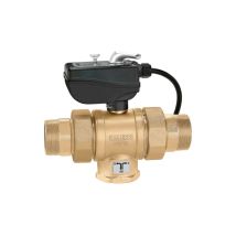 Robinet à boisseau sphérique motorisé à trois voies 1 1/2', tension 24V. Perçage 'l' Caleffi 638085 1 1/2'