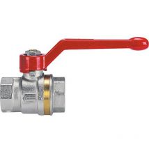 Robinet boisseau sphérique laiton bague ff poignée alu rouge 50x60 pn 40