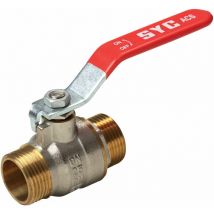 Vanne laiton poignée plate acs passage intégral PN30 Mâle Mâle 1'1/4