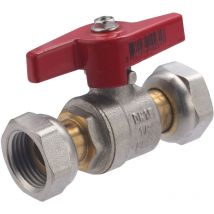 Noyon&thiebault - Vanne d'arrêt manette papillon femelle écrou libre 15x21 (1/2)