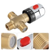 Serbia - Vanne Mélangeur Eau Chaude Froide Robinet mitigeur thermostatique en laiton solide Robinet température fixe pour lavabo Cuisine Salle de