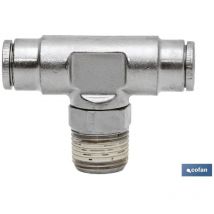 Raccordement en t tube de 10 mm. Mâle 3/8