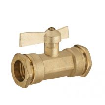 Quick Plomberie - Vanne pe à compression laiton D.25 pour tube en polyéthylène