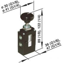 Norgren - imi Vanne pneumatique à commande mécanique 03060402 Matériau du boîtier aluminium 1 pc(s) S69148