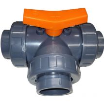 Jardiboutique - Vanne pvc 3 voies t, Diamètre 63 mm