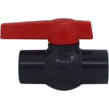 KCVV PVC Klebeventil 25mm – Kugelhahn für Schwimmbad – Druckbeständig – T-Griff – PVC-Rohrverbindung