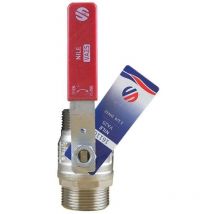 Vanne à sphère PN25 nile acs 11/4 (33/42) Mâle Mâle - Poignée plate rouge Arco