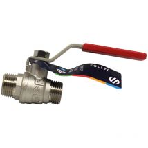 Vanne à sphère PN25 nile acs 1/2 (15/21) Mâle Mâle - Poignée plate rouge Arco