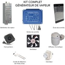 Lutece - Kit hammam pequeño volumen generador de vapor 2.8kw pantalla lcd con accesorios