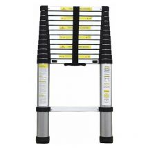 Varan Motors - DLT212E Echelle télescopique en alu de 3.80m, 13 échelons soft close: Fermeture progressive